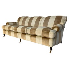 George Smith “Signature” 3-Seat Sofa – In Stripe Velvet