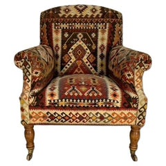 George Smith Signature "Dahl" Armchair - In Turkish Woollen Kilim