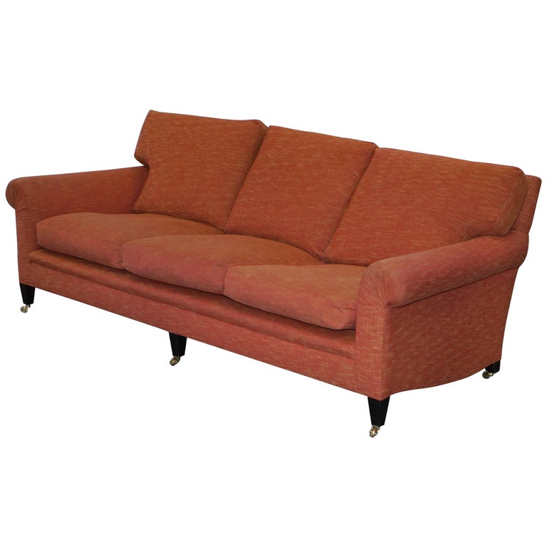 George Smith Signature Full Scroll Arm Loose Back Feather Filled Sofa