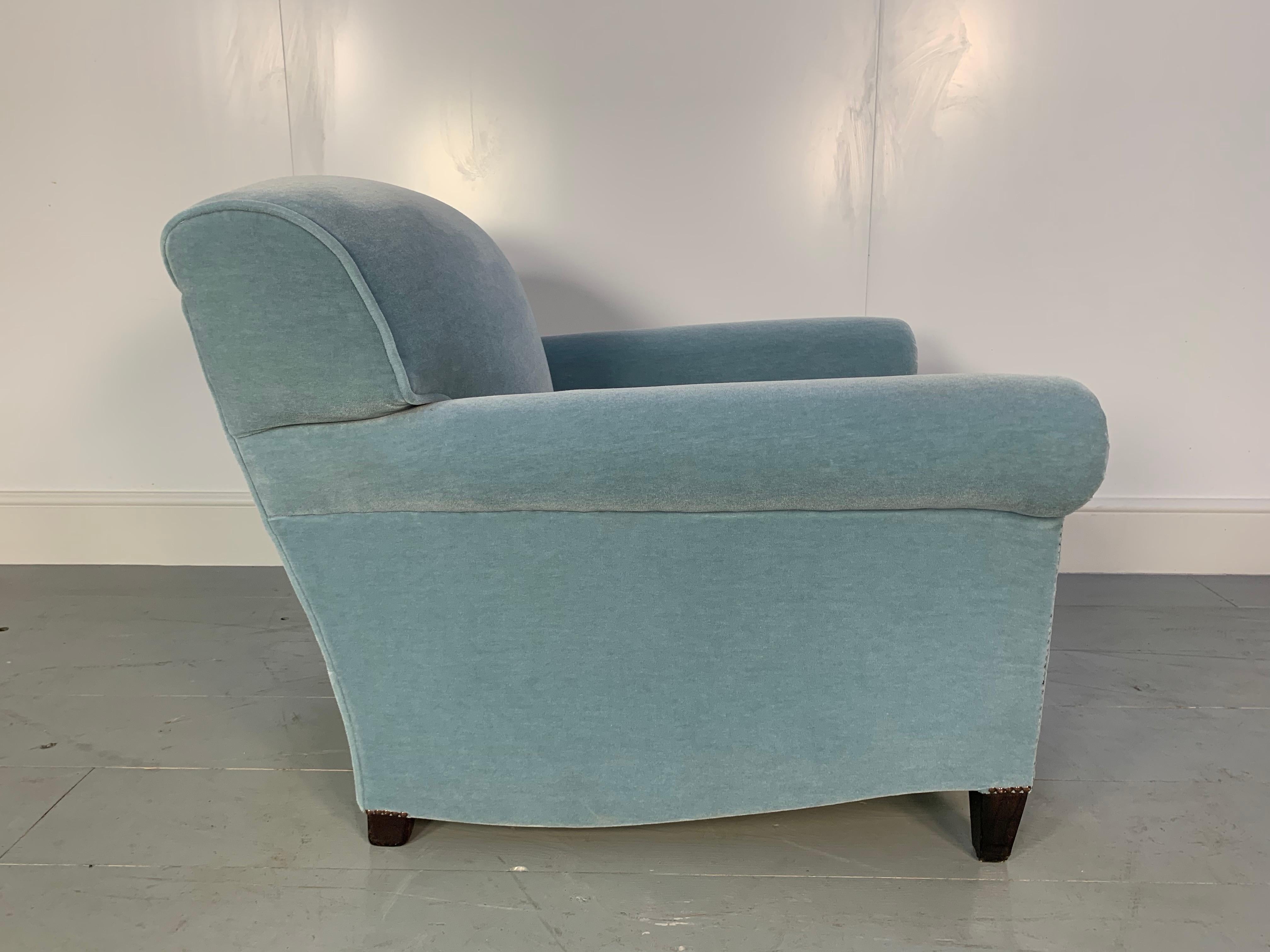 pale blue armchair