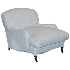 George Smith Signature Scroll Arm Long Platform Armchair Howard Curves