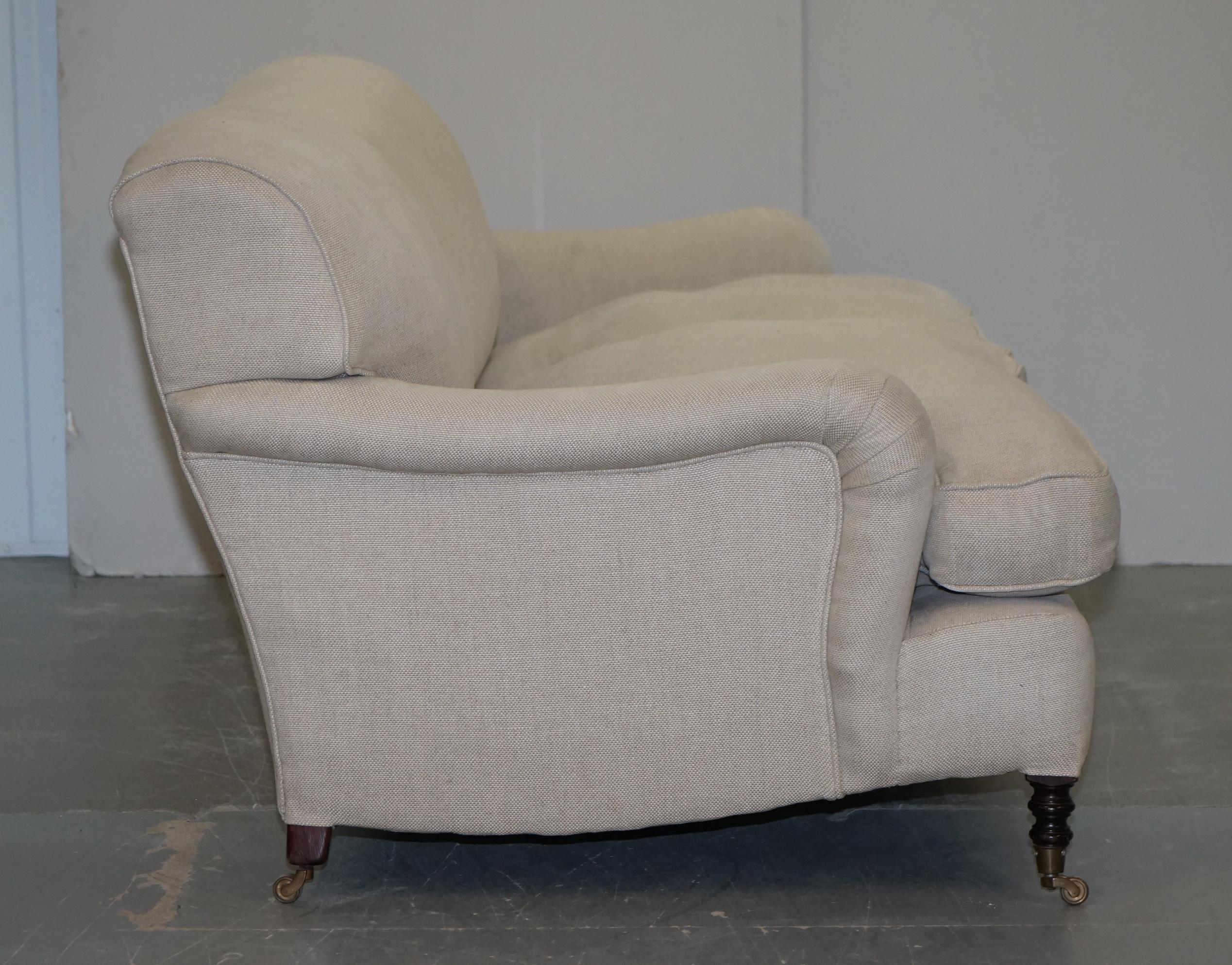 George Smith Signature Scroll Howard Arm Two, Three Seater Sofa Grey 2