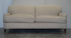 George Smith Signature Scroll Howard Arm Two, Three Seater Sofa Grey