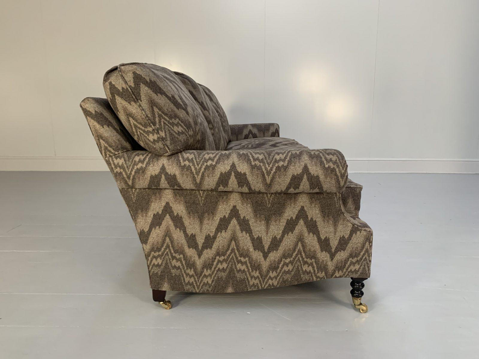 George Smith “Signature” Sofa – Medium 3-Seat – In Zoffany “Malvern” Wool In Good Condition In Barrowford, GB