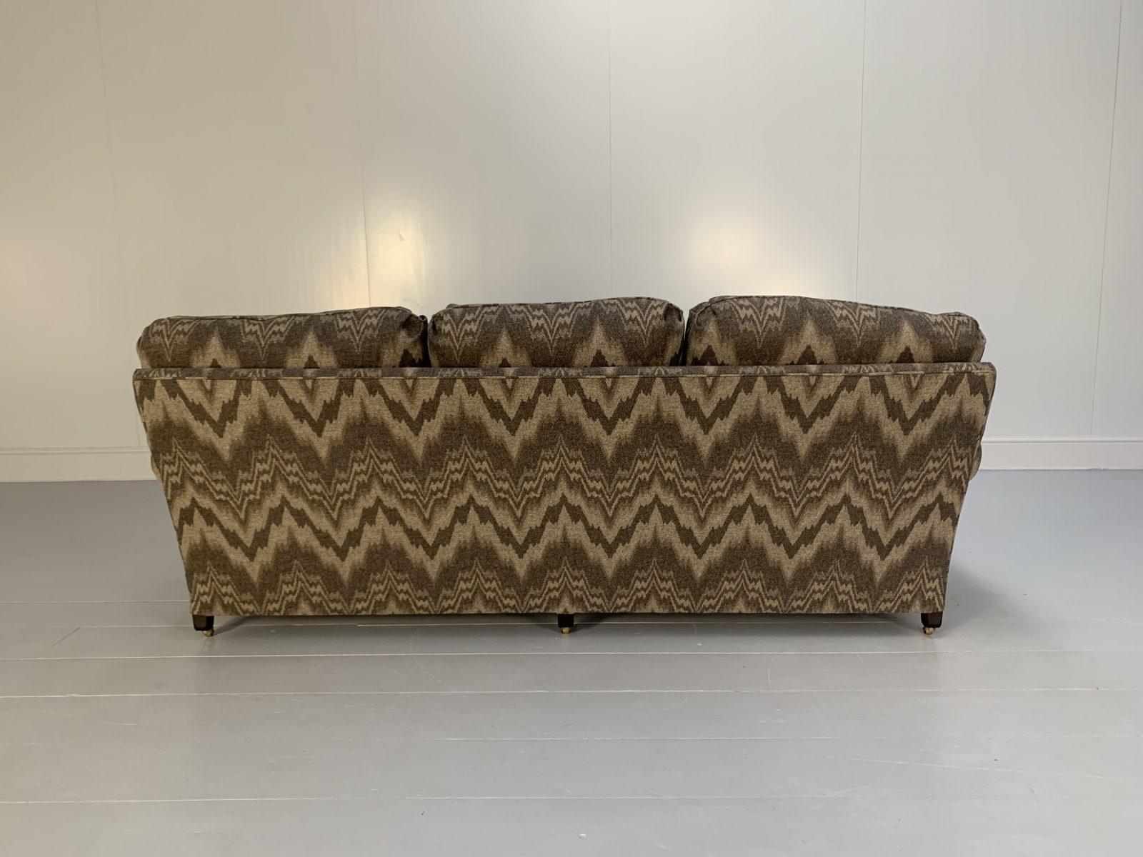 Contemporary George Smith “Signature” Sofa – Medium 3-Seat – In Zoffany “Malvern” Wool