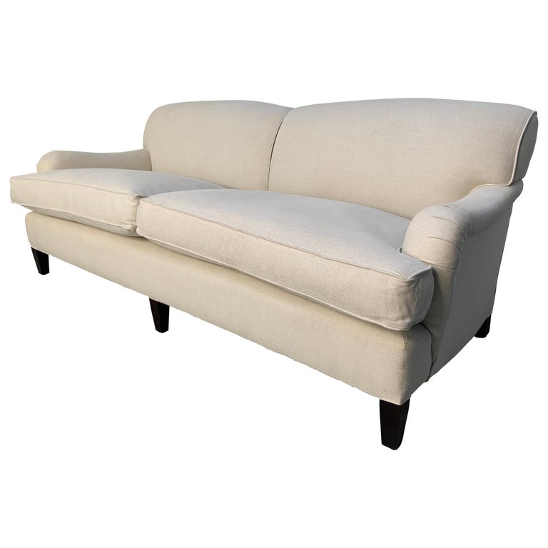 2 5 Seat Sofa In Pale Linen At 1stdibs, George Smith Sofa Review