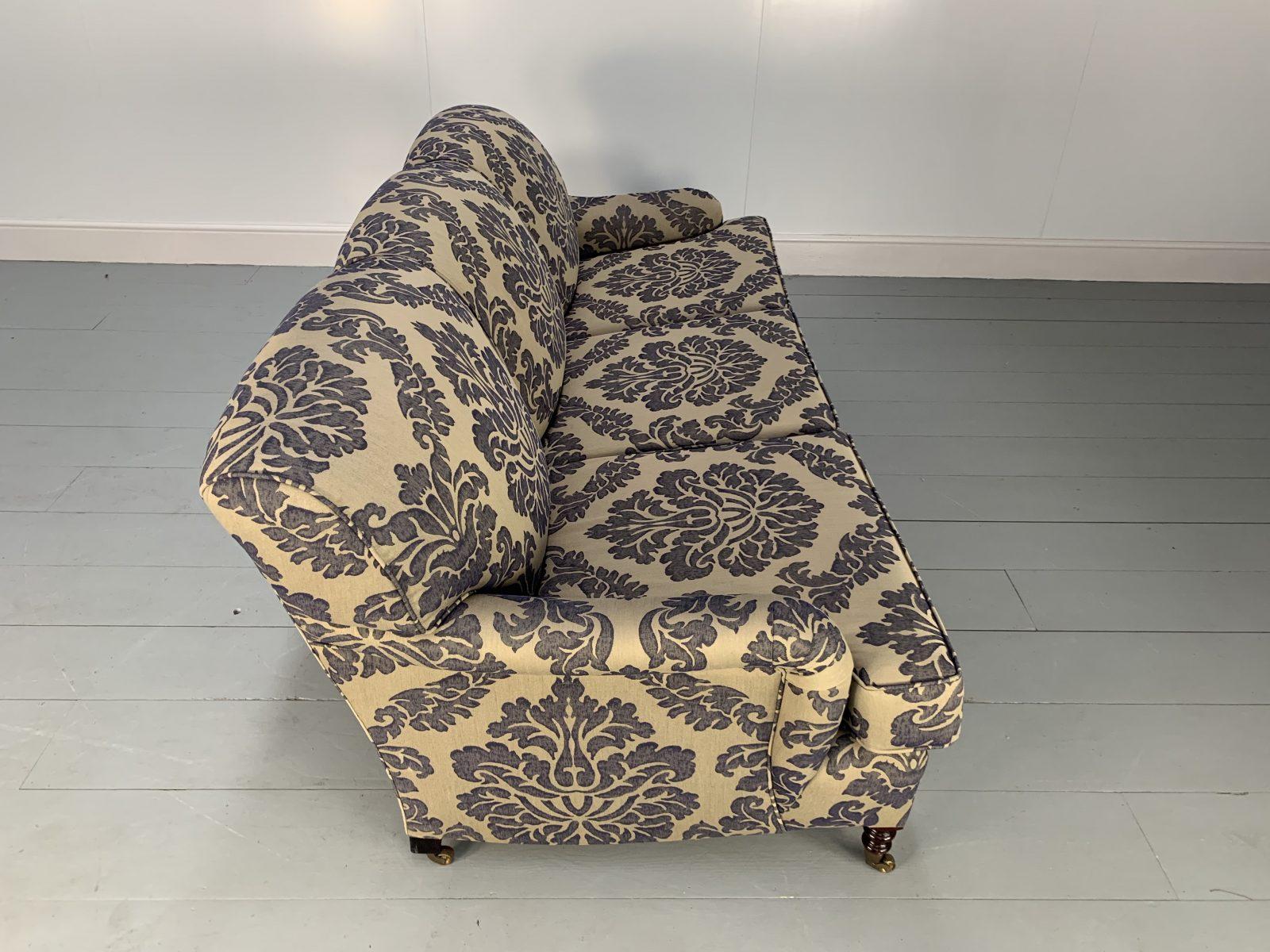 George Smith Signature “Standard-Arm” Large 3-Seat Sofa in Bernini Damask 1