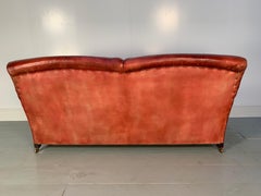 George Smith “Signature" Standard-Arm Large Sofa in Oxblood Leather