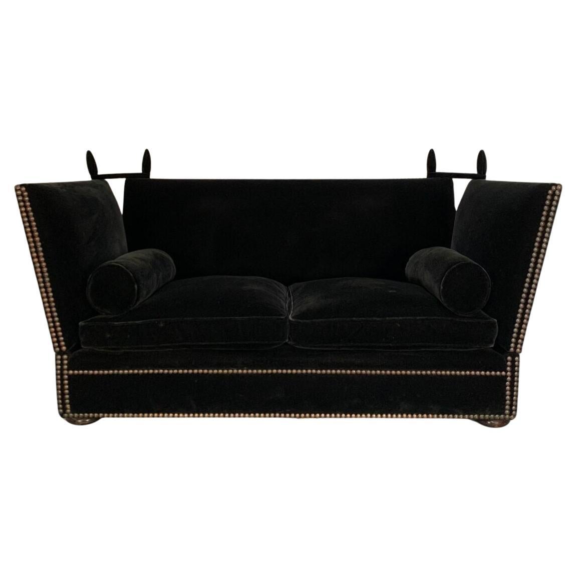 George Smith Signature "Tiplady" Knole 2.5-Seat Sofa - In Black Mohair Velvet