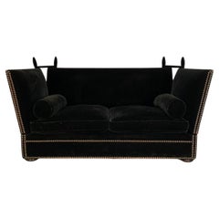 Used George Smith Signature "Tiplady" Knole 2.5-Seat Sofa - In Black Mohair Velvet