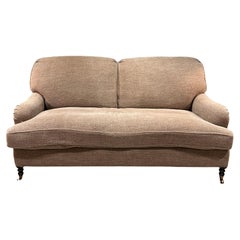 George Smith Signature Two-Seat Sofa with Deep Seat and Rolled Arms, English