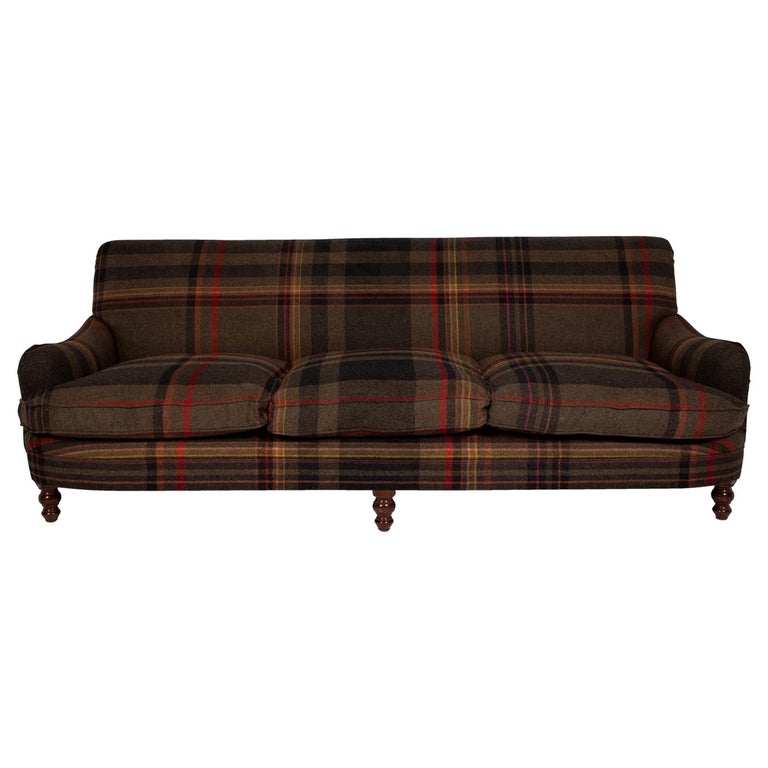 George Smith Sofa Upholstered in Paul Smith Fabric at 1stDibs