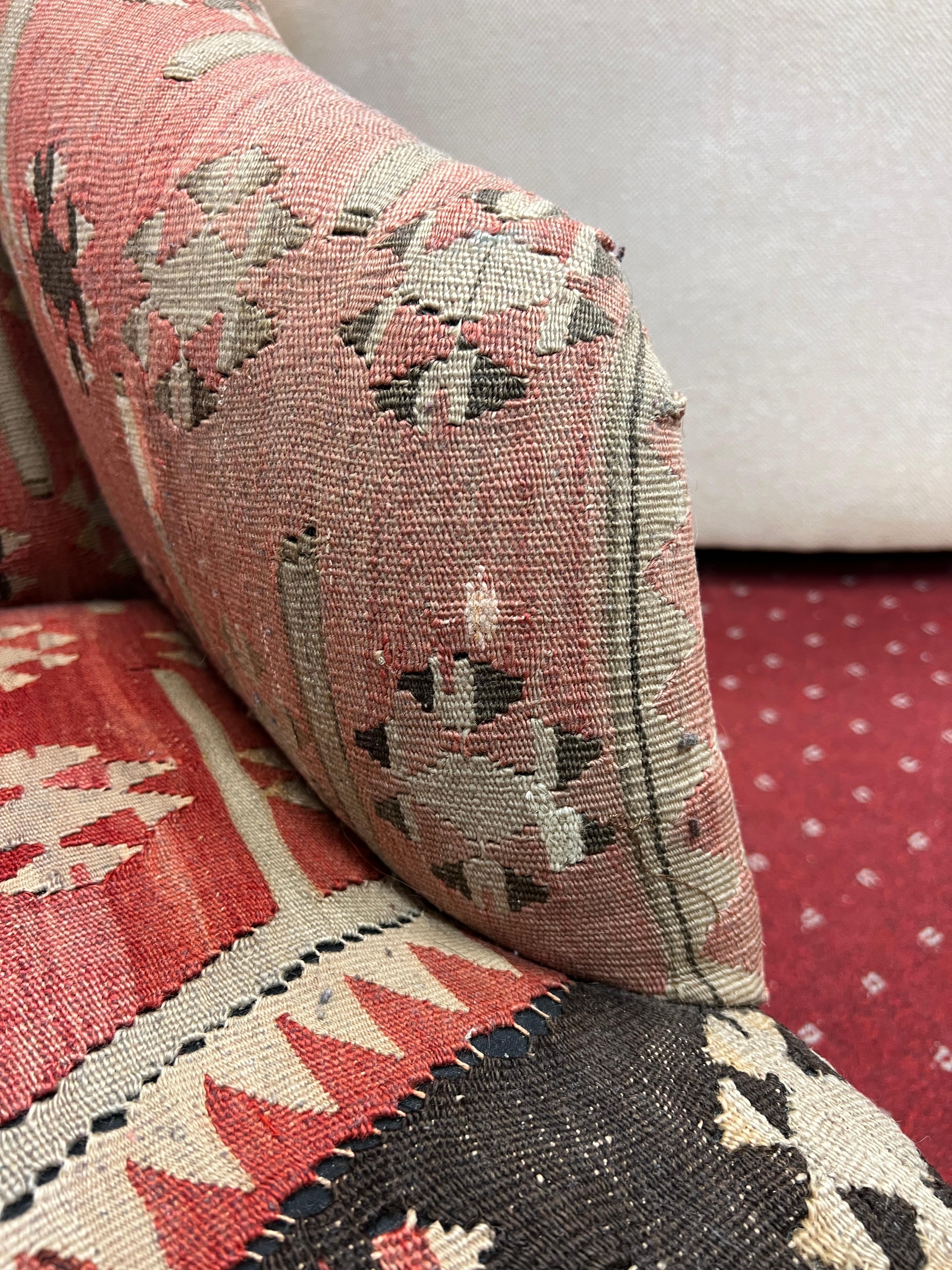 George Smith Style Kilim Upholstered 2 Seat Sofa 7