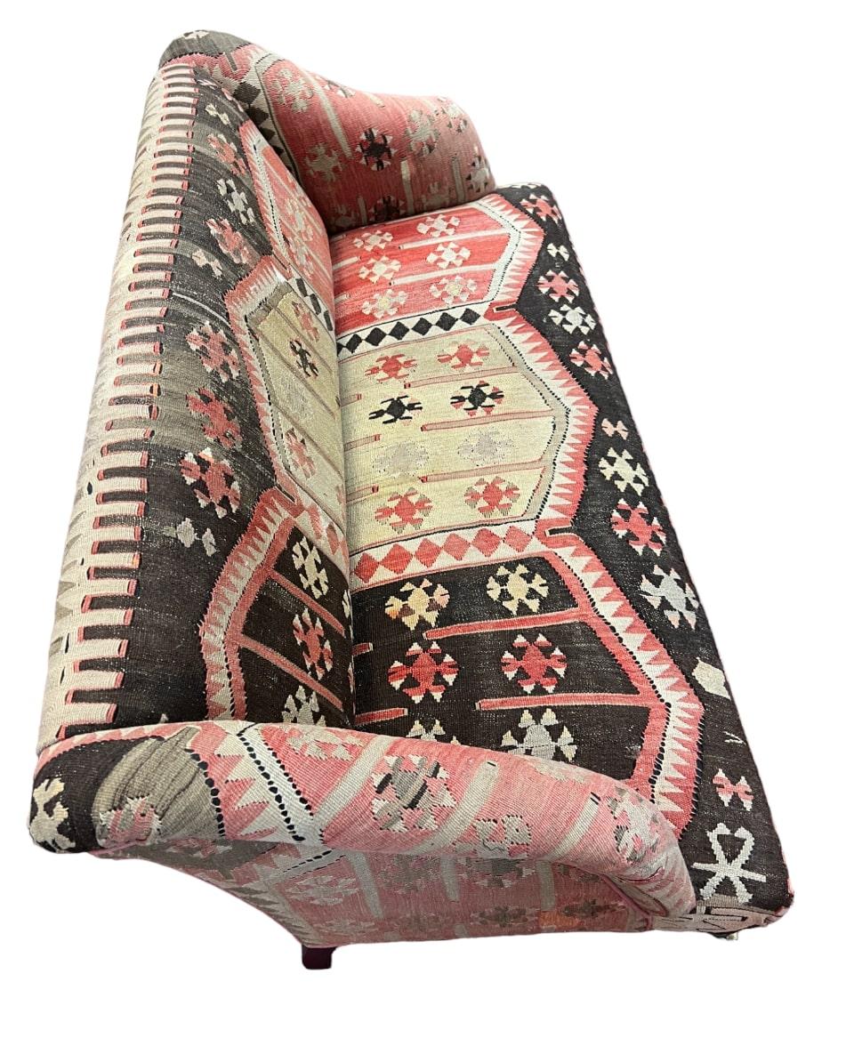 George Smith Style Kilim Upholstered 2 Seat Sofa 1