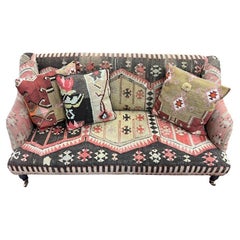 George Smith Style Kilim Upholstered 2 Seat Sofa