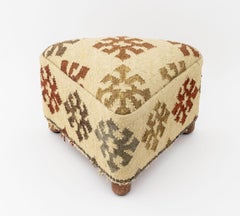 George Smith Style Kilim Upholstered Footstool