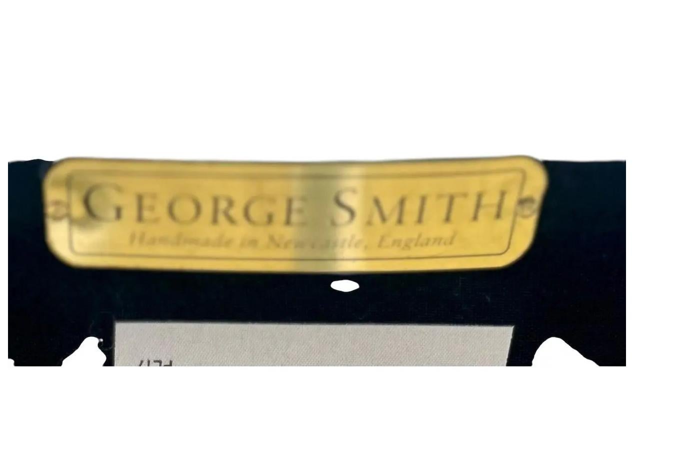 George Smith White Linen Upholstered Roll Arm Club Chair - 1 of 2 In Good Condition For Sale In LOS ANGELES, CA