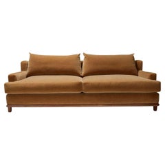 Brian Paquette for Lawson-Fenning George Sofa, Mohair & Walnut, Modern Couch