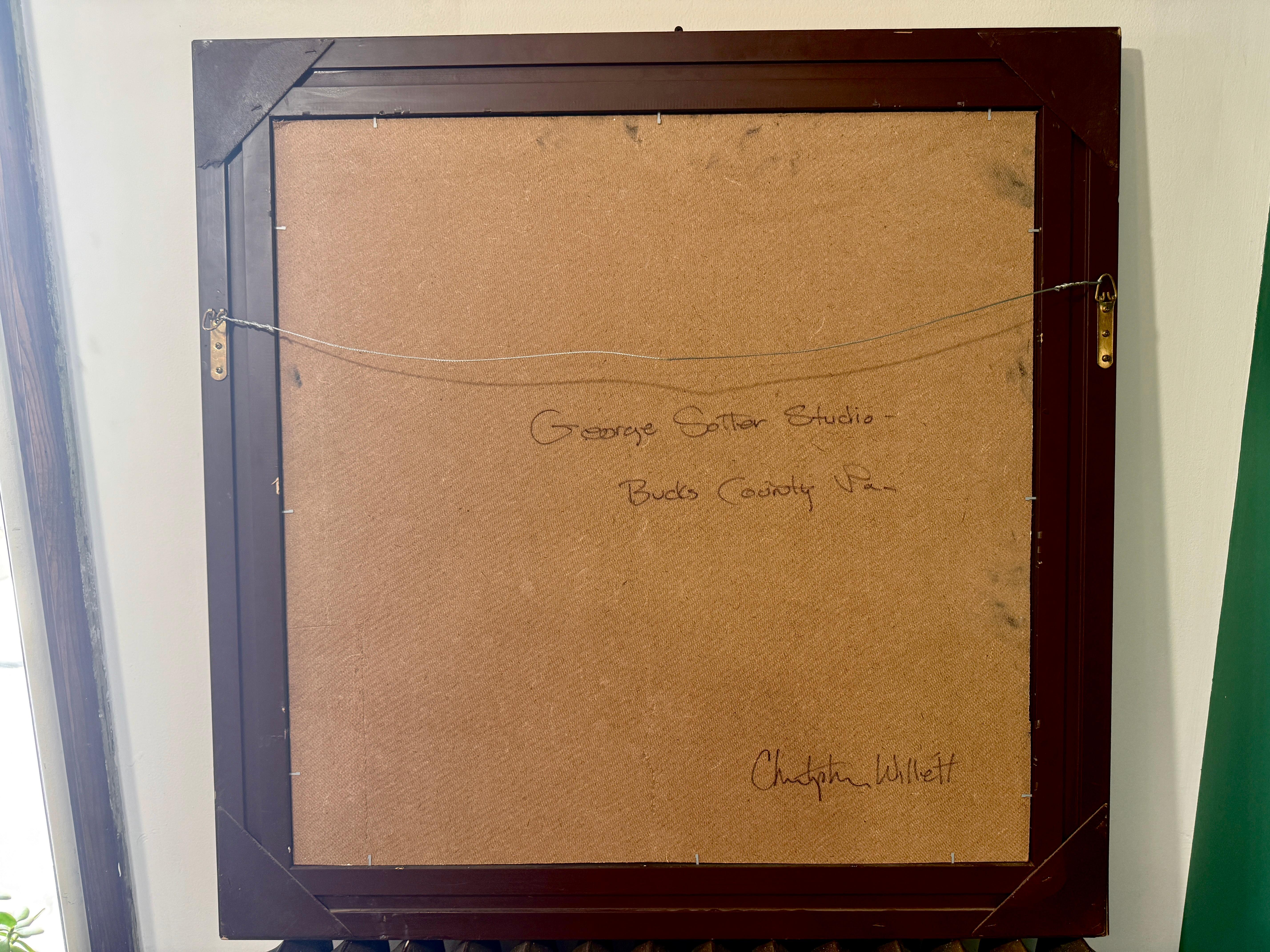 George Sotter Studio Barn Bucks County Impressionista Scena notturna Pittura ad olio in vendita 5