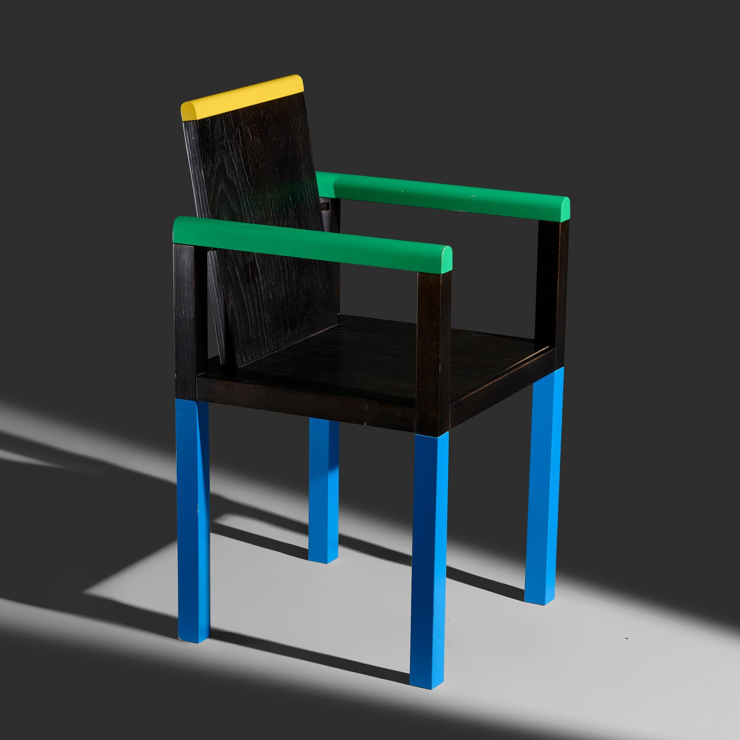 Mid-Century moderno George Sowden segue l'artista Palace chair Memphis Regno Unito / Italia, 1983 in vendita