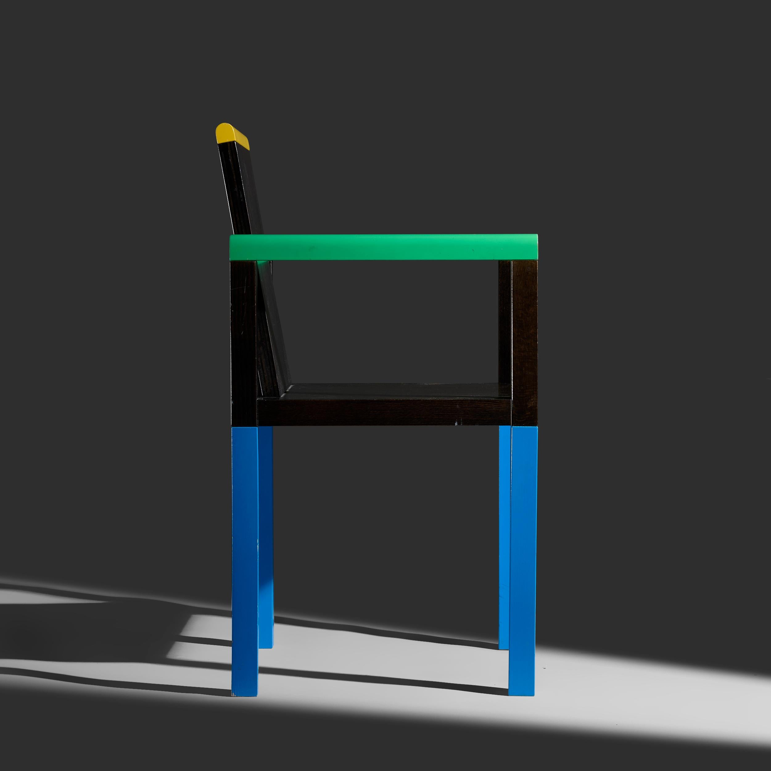 Laccato George Sowden segue l'artista Palace chair Memphis Regno Unito / Italia, 1983 in vendita