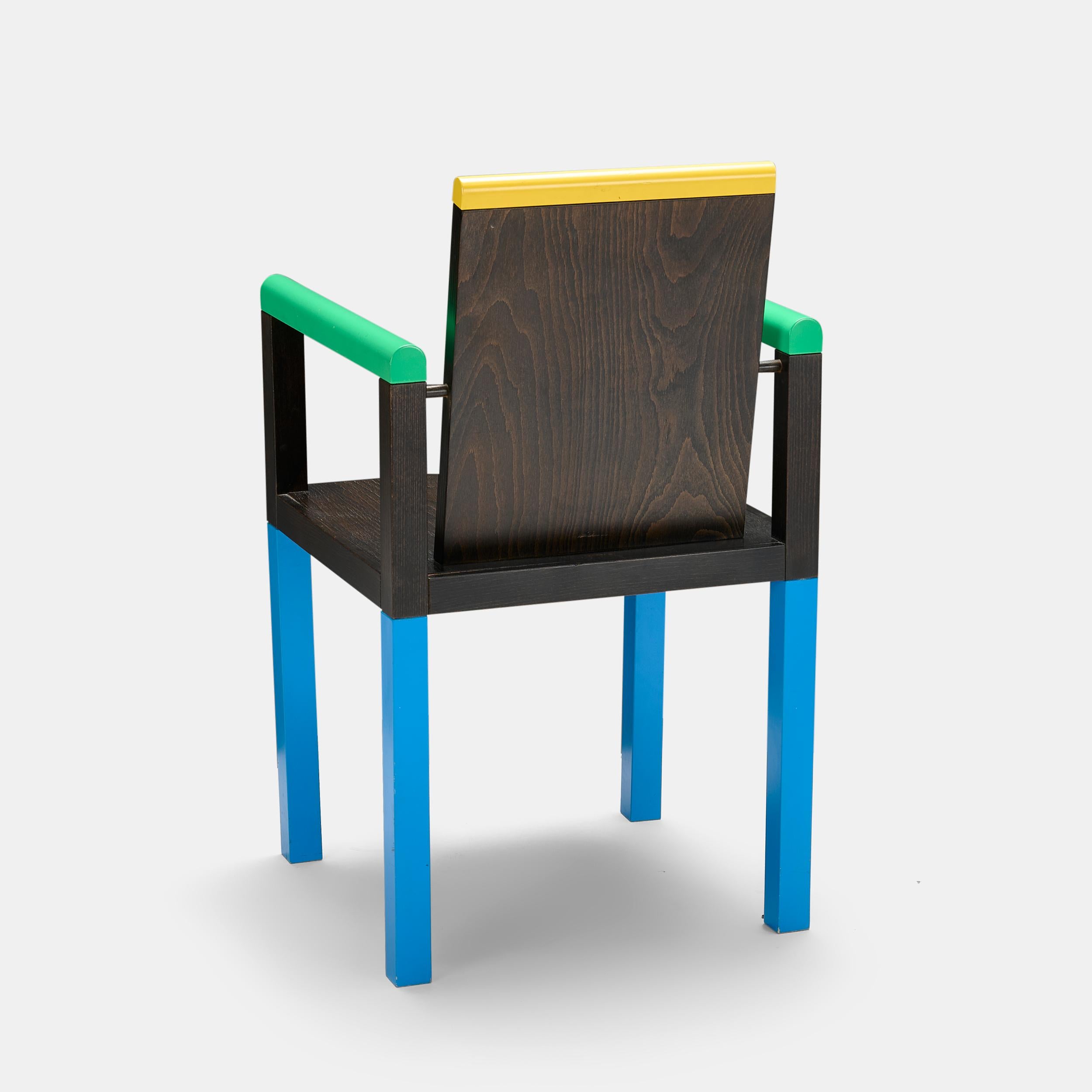 Fine XX secolo George Sowden segue l'artista Palace chair Memphis Regno Unito / Italia, 1983 in vendita