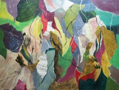George Speck, Woodland Symphony, Collage & Acrylic on Panel, Canada, C.1998