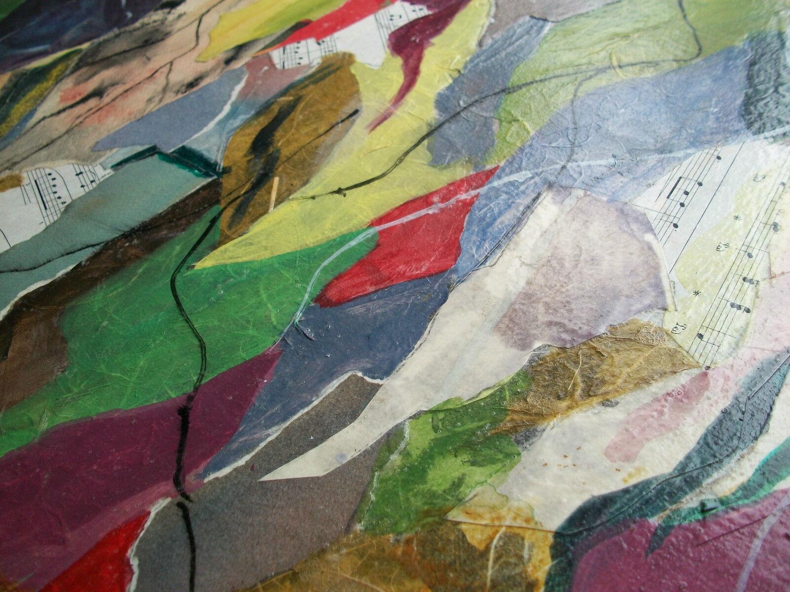 George Speck, Woodland Symphony, collage e acrilico su pannello, Canada, C.1998 In condizioni buone in vendita a Chatham, ON