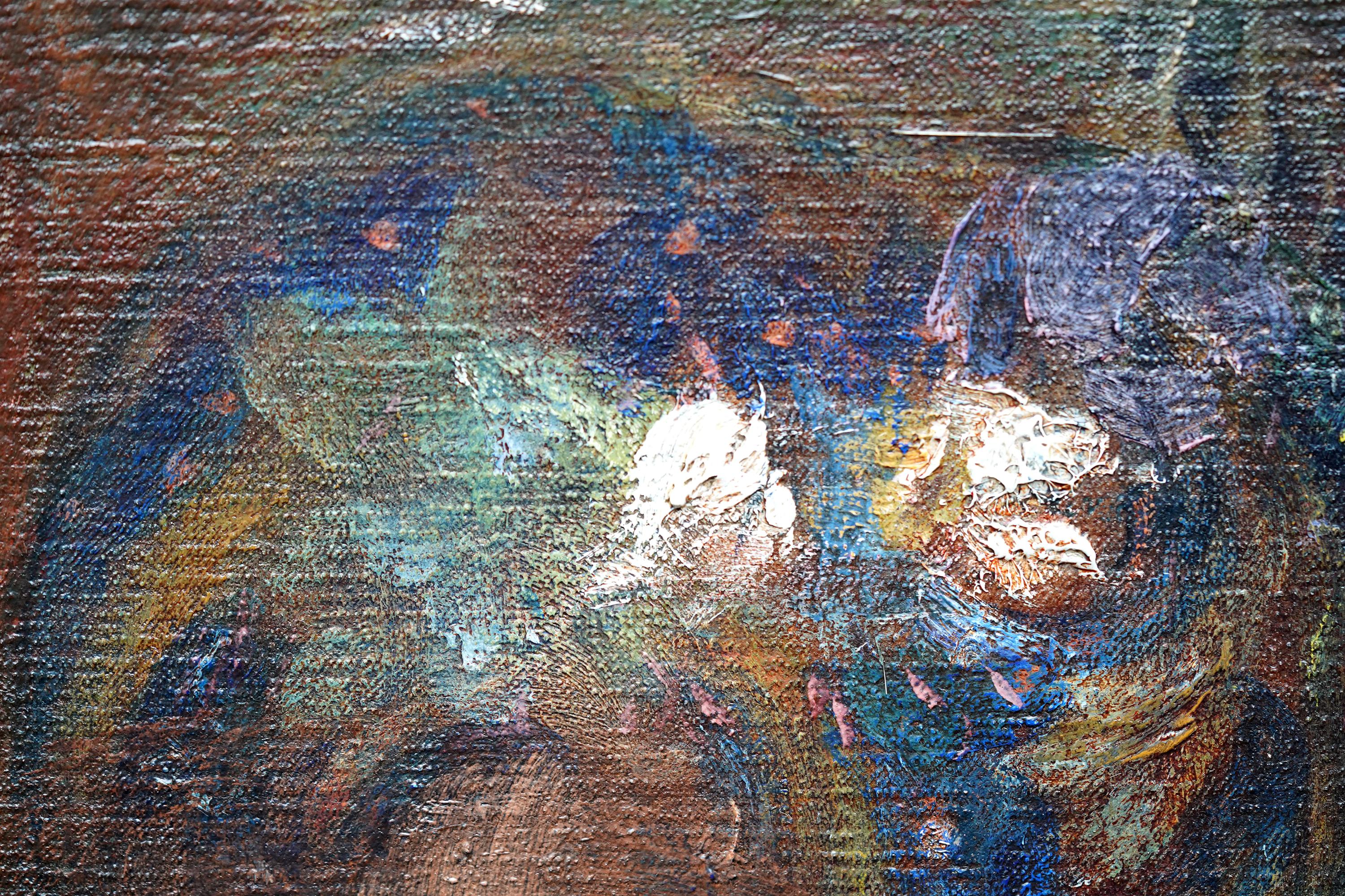 Retrato de la Sra. de William Tisdall Elsie Gardiner - Pintura al óleo eduardiana británica en venta 8