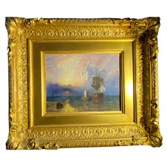 George Stainton (British 1860-1890) English River at Moon light