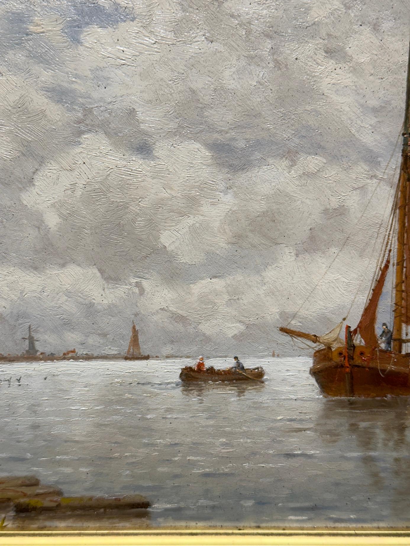 Englische Flussssssszene auf der Maas aus dem 19. Jahrhundert, Holland (Viktorianisch), Painting, von George Stanfield Walters