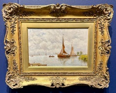 19th century English River Scene on the Maas, Holland