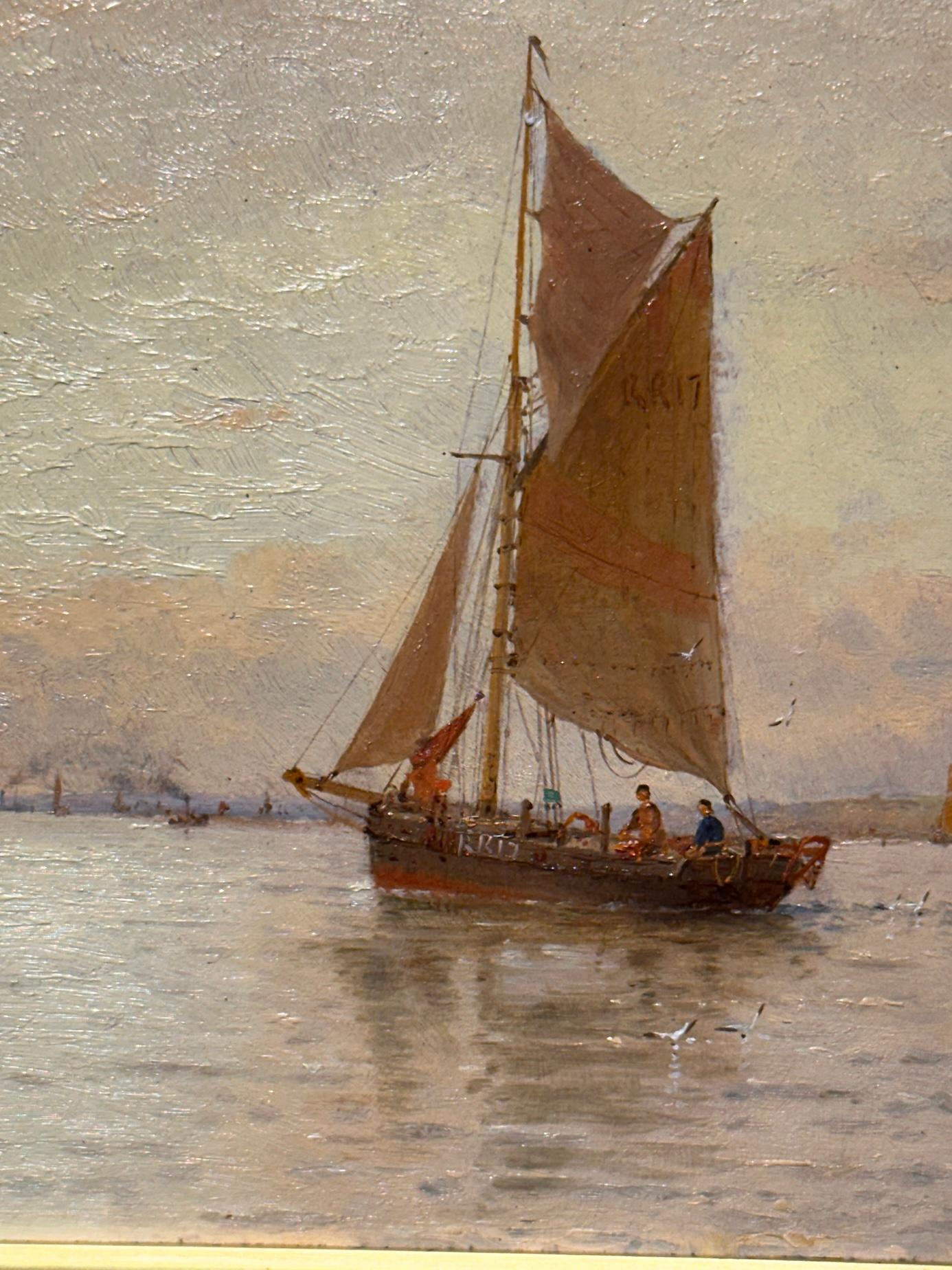 19th century English River Scene on the Medway en venta 1