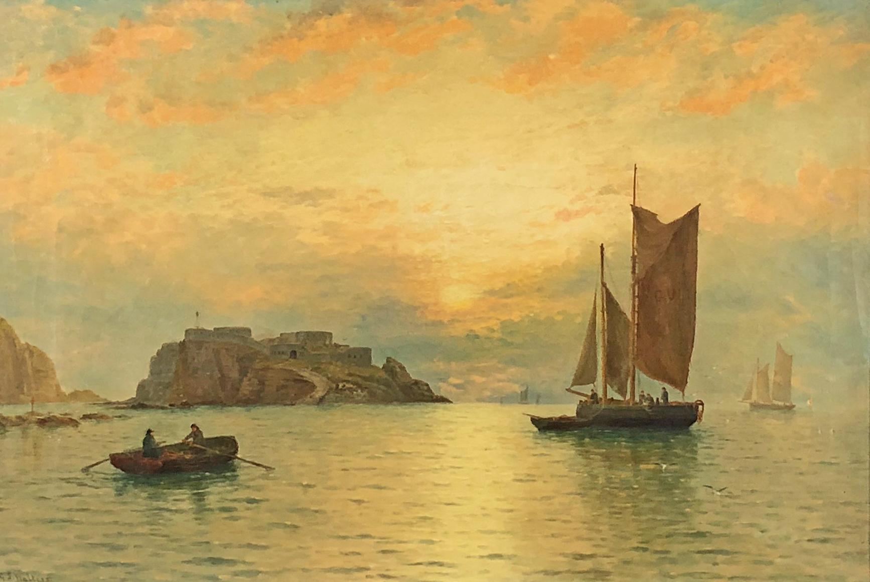 Puesta de sol en Midway - Painting de George Stanfield Walters