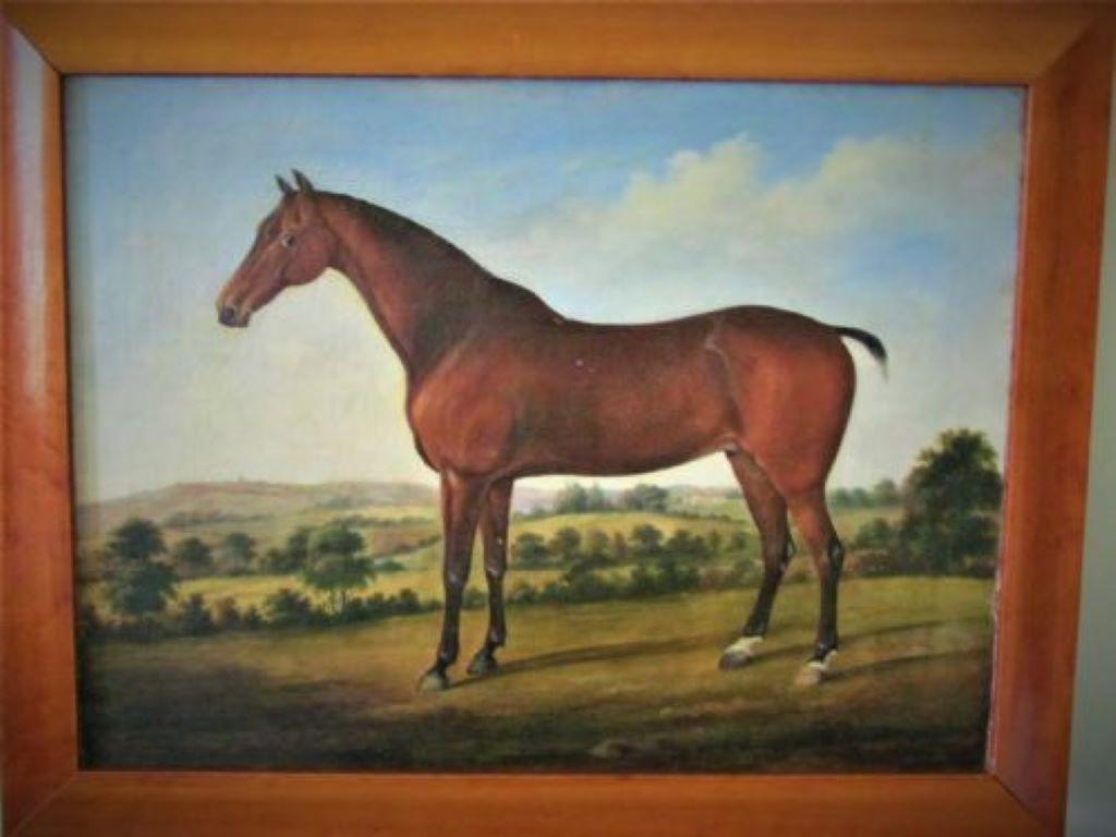 Horse In Landscape Circle George Stubbs 18th Century Oil, Old Master 1