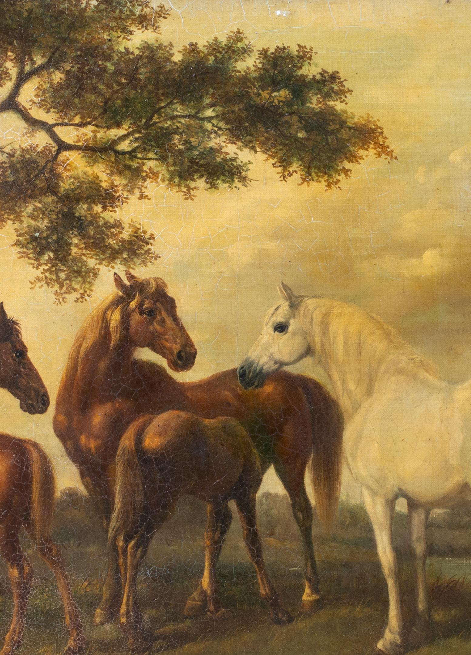 Horses In A Field, 18th/19th Century  circle of GEORGE STUBBS (1724-1806)   For Sale 7