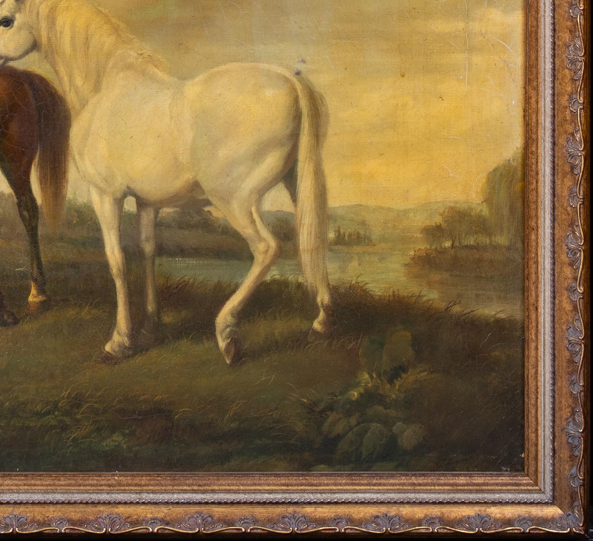 Horses In A Field, 18th/19th Century  circle of GEORGE STUBBS (1724-1806)   For Sale 1