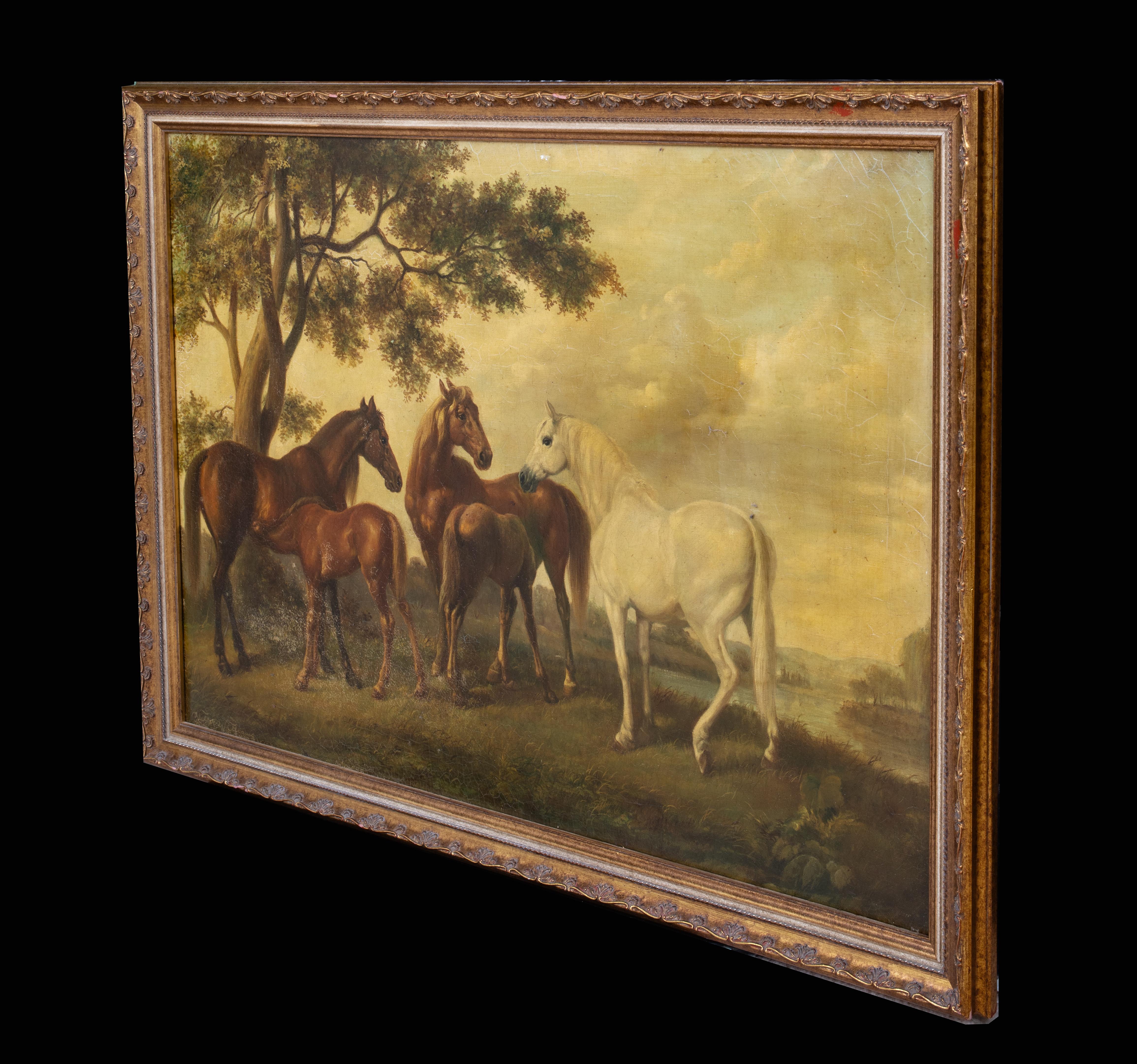 Horses In A Field, 18th/19th Century  circle of GEORGE STUBBS (1724-1806)   For Sale 5
