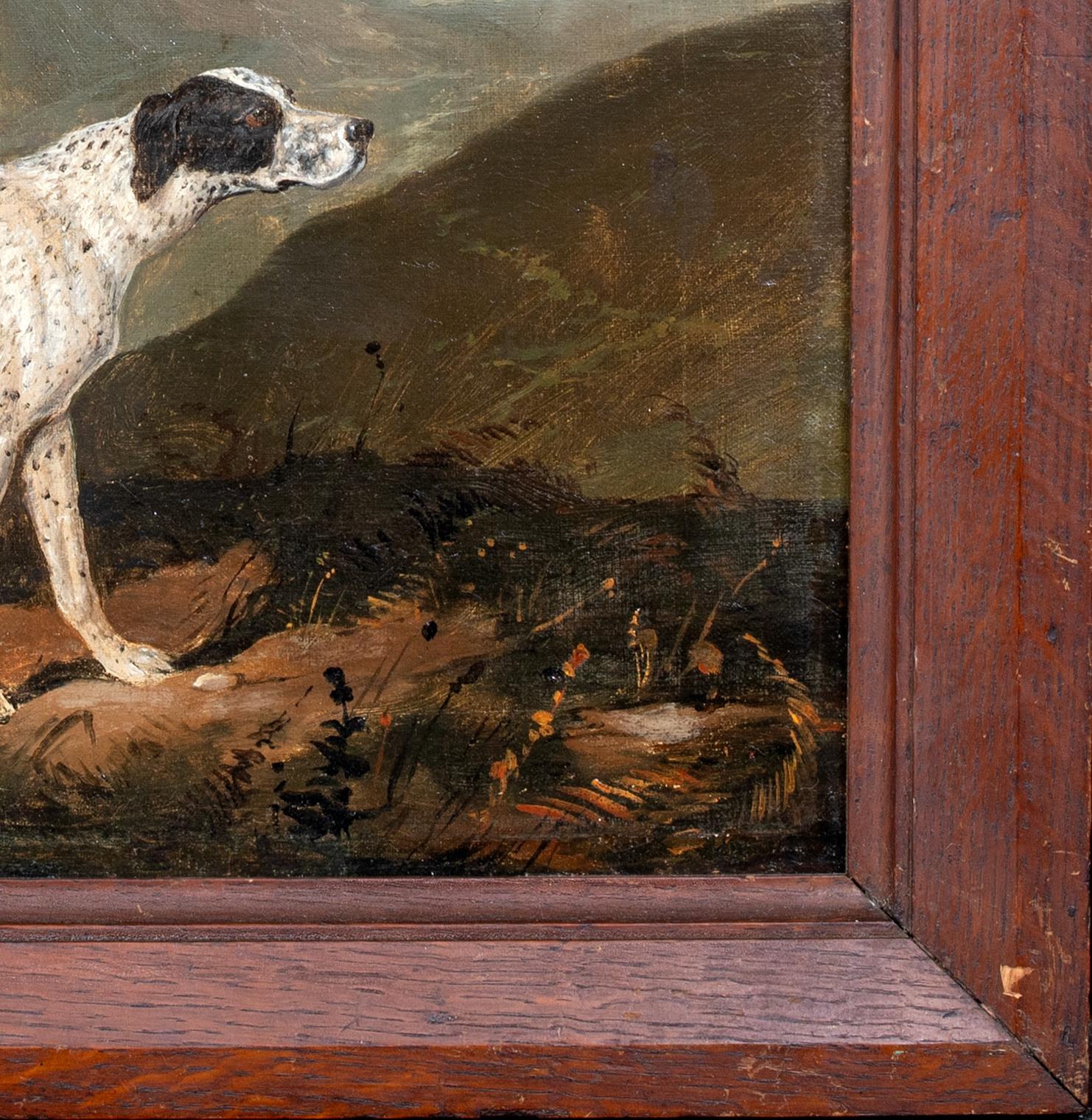Portrait Of A Pair Of German Shorthaired Pointers, 18th/19th Century 

circle of George STUBBS (1724-1806)

Large 18th/19th Century portrait of a pairs of German Shorthaired Pointers, oil on canvas. Excellent quality and condition early and rare