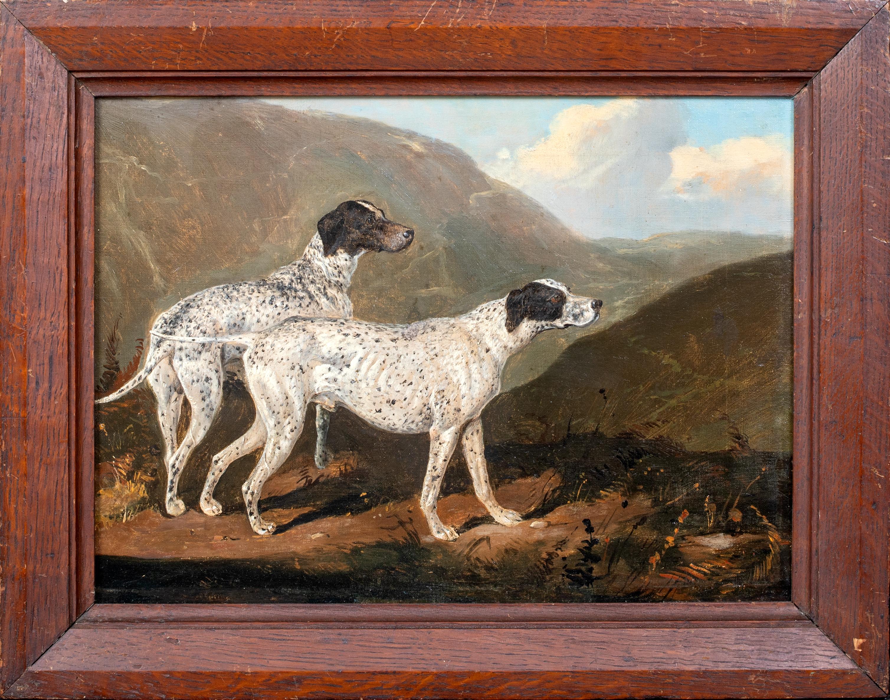 George Stubbs Animal Painting - Portrait Of A Pair Of German Shorthaired Pointers, 18th/19th Century 