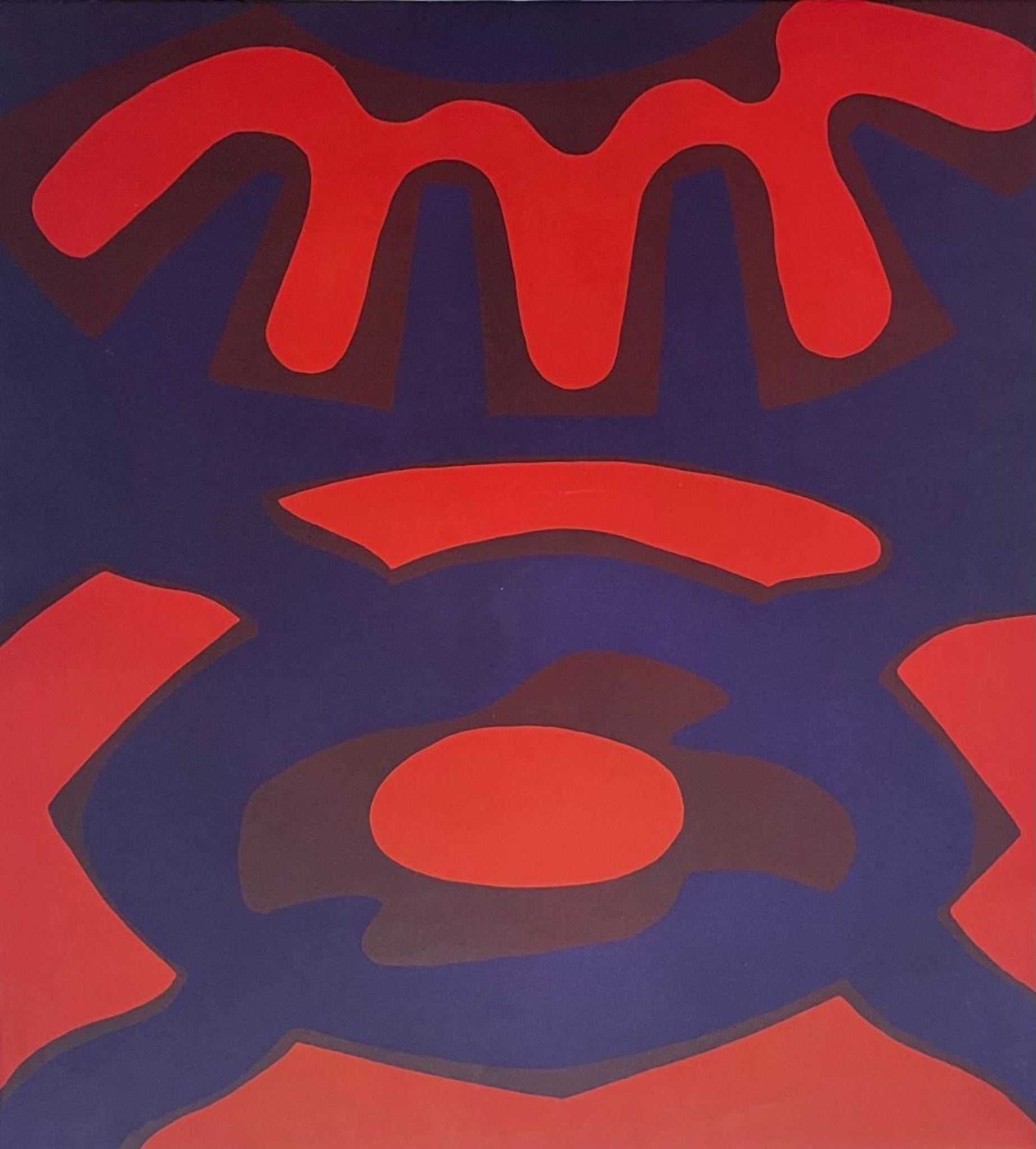 George Sugarman
Red and Purple (from the estate of Gene Baro), 1965
Lithograph on wove paper
Pencil signed, dated and annotated "Trial Proof" on the back; bears Tamarind Inc. blind stamp
31 × 28 inches
Unframed
This dazzling 1960s lithograph is a