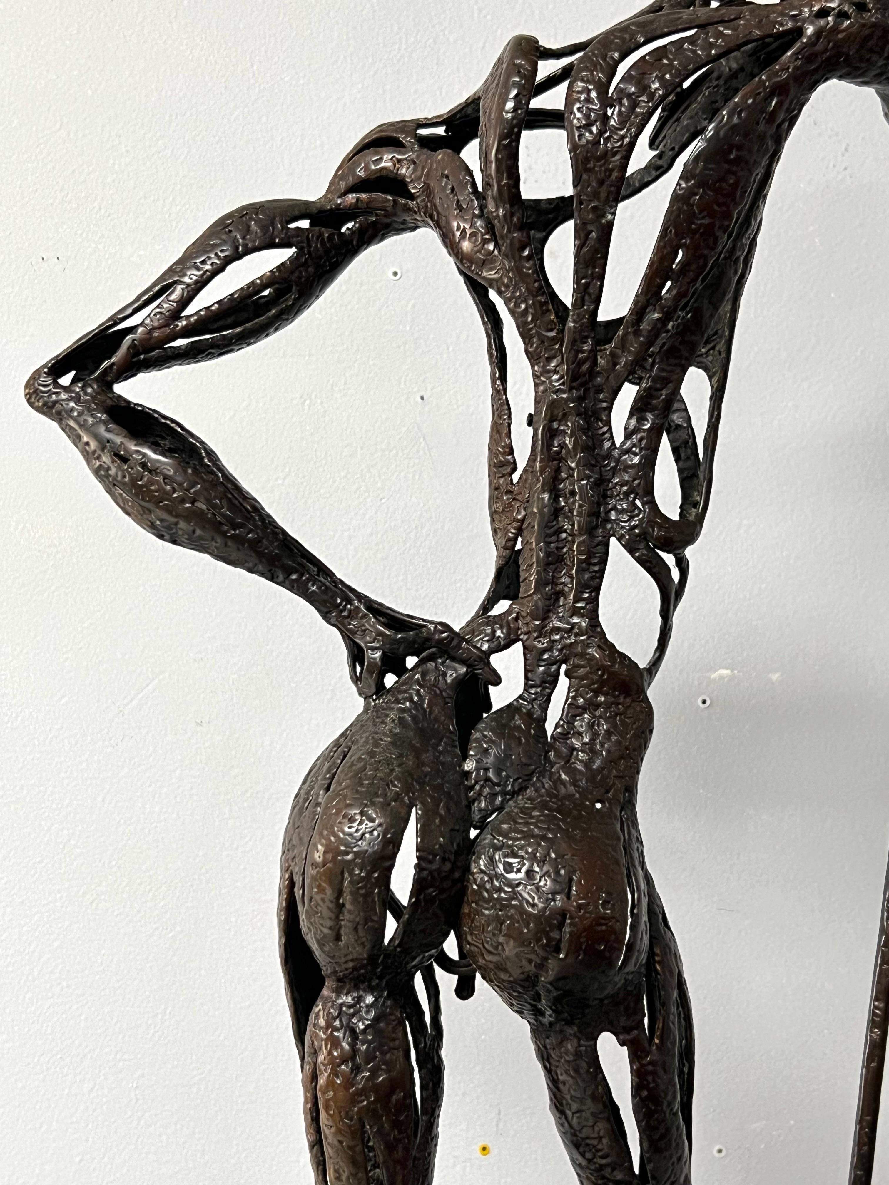 George Tate Abstract Brutalist Hand Welded Bronze Sculpture For Sale 6