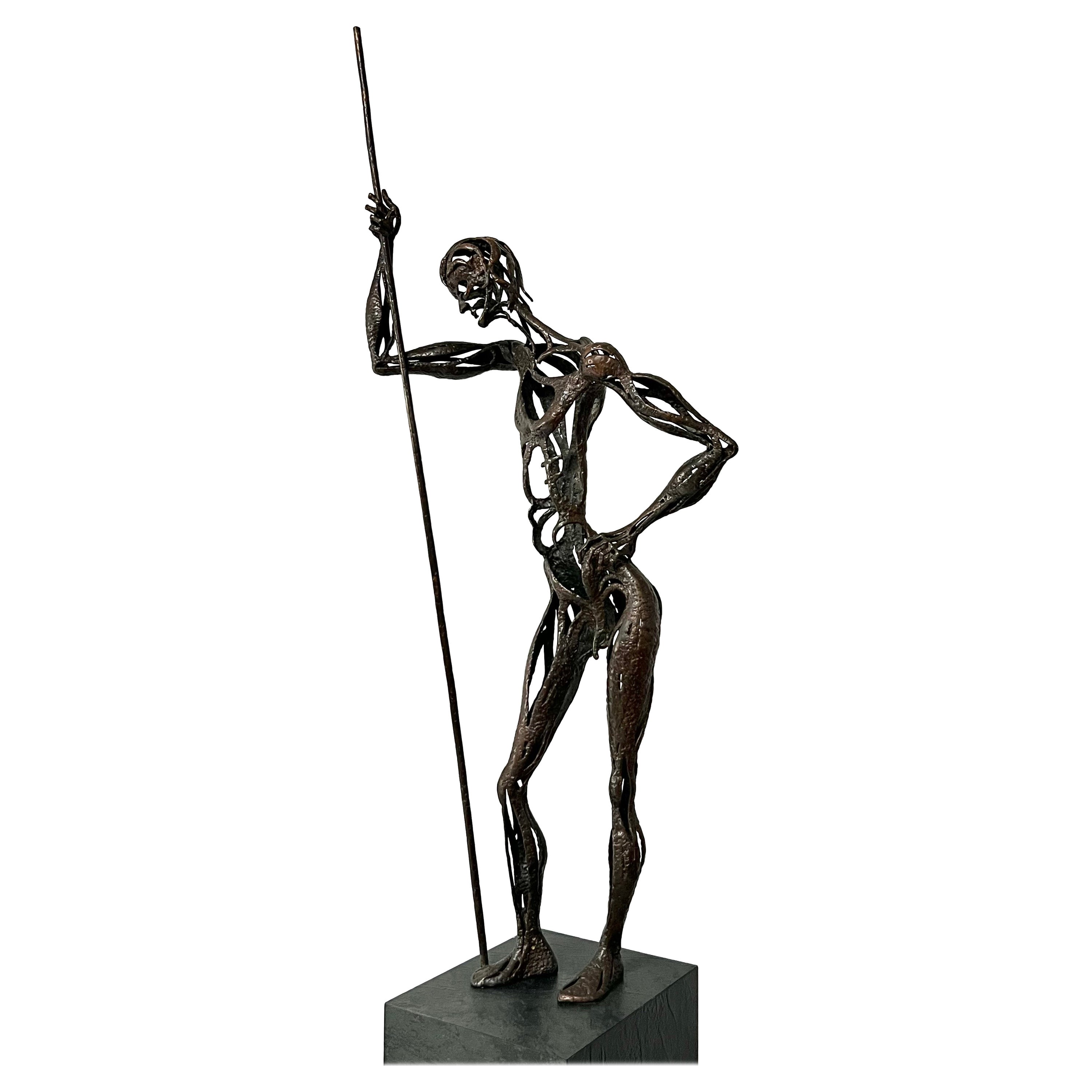 George Tate Abstract Brutalist Hand Welded Bronze Sculpture