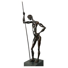 George Tate Abstract Brutalist Hand Welded Bronze Sculpture