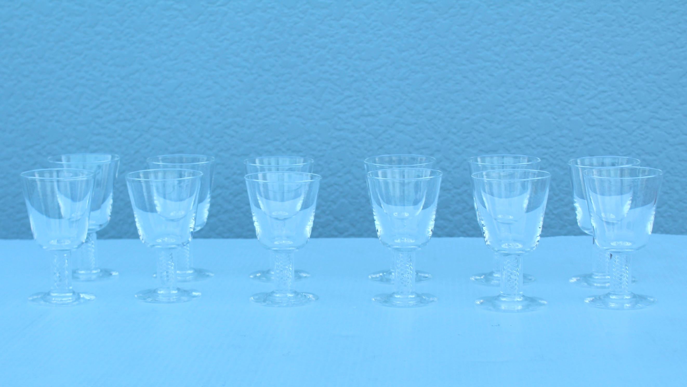 George Thompson for Steuben Glasses Set of 12 In Good Condition In New York, NY