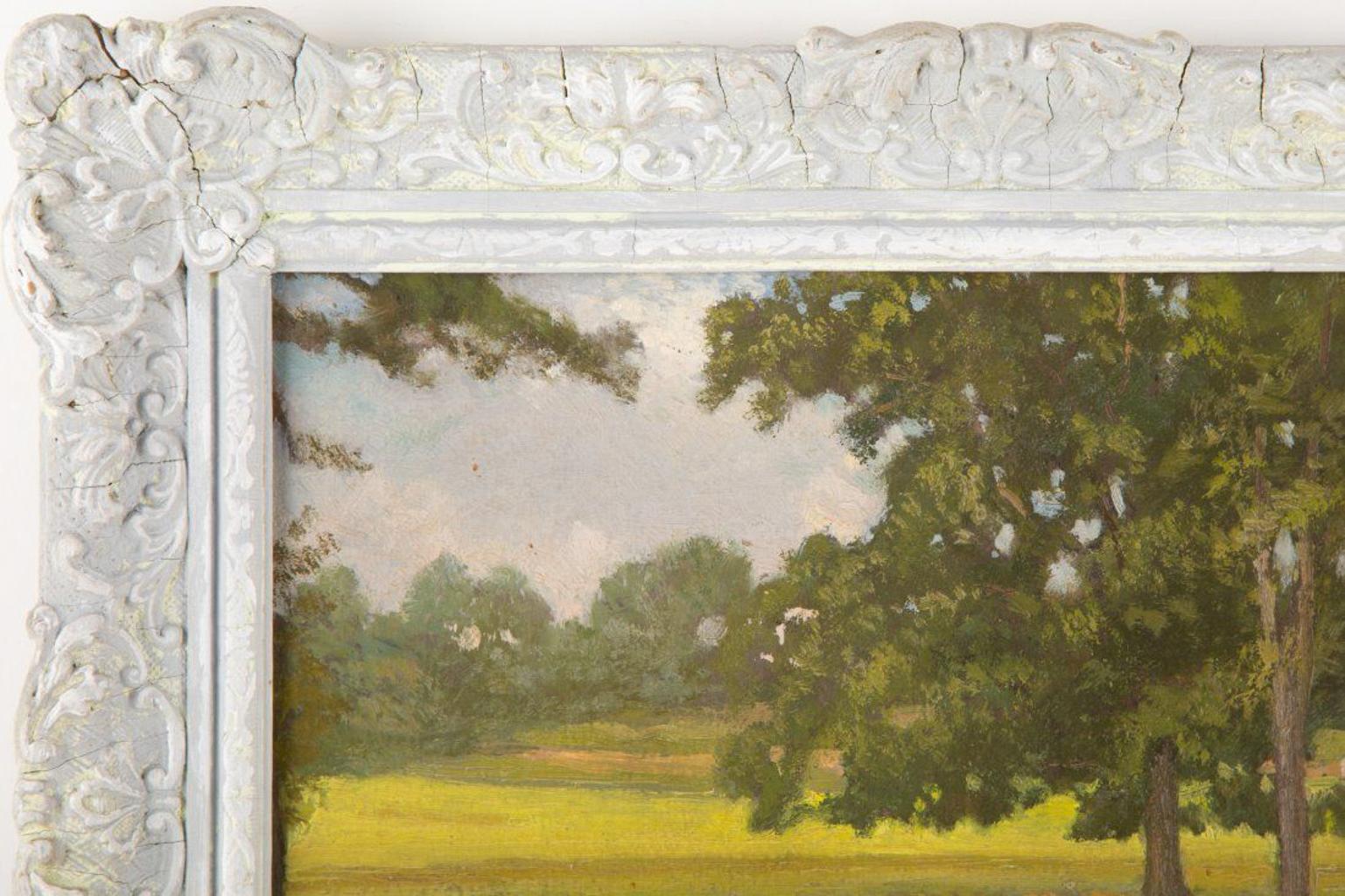 George Thompson Hobbs (1846-1929) Landscape Oil On Board 