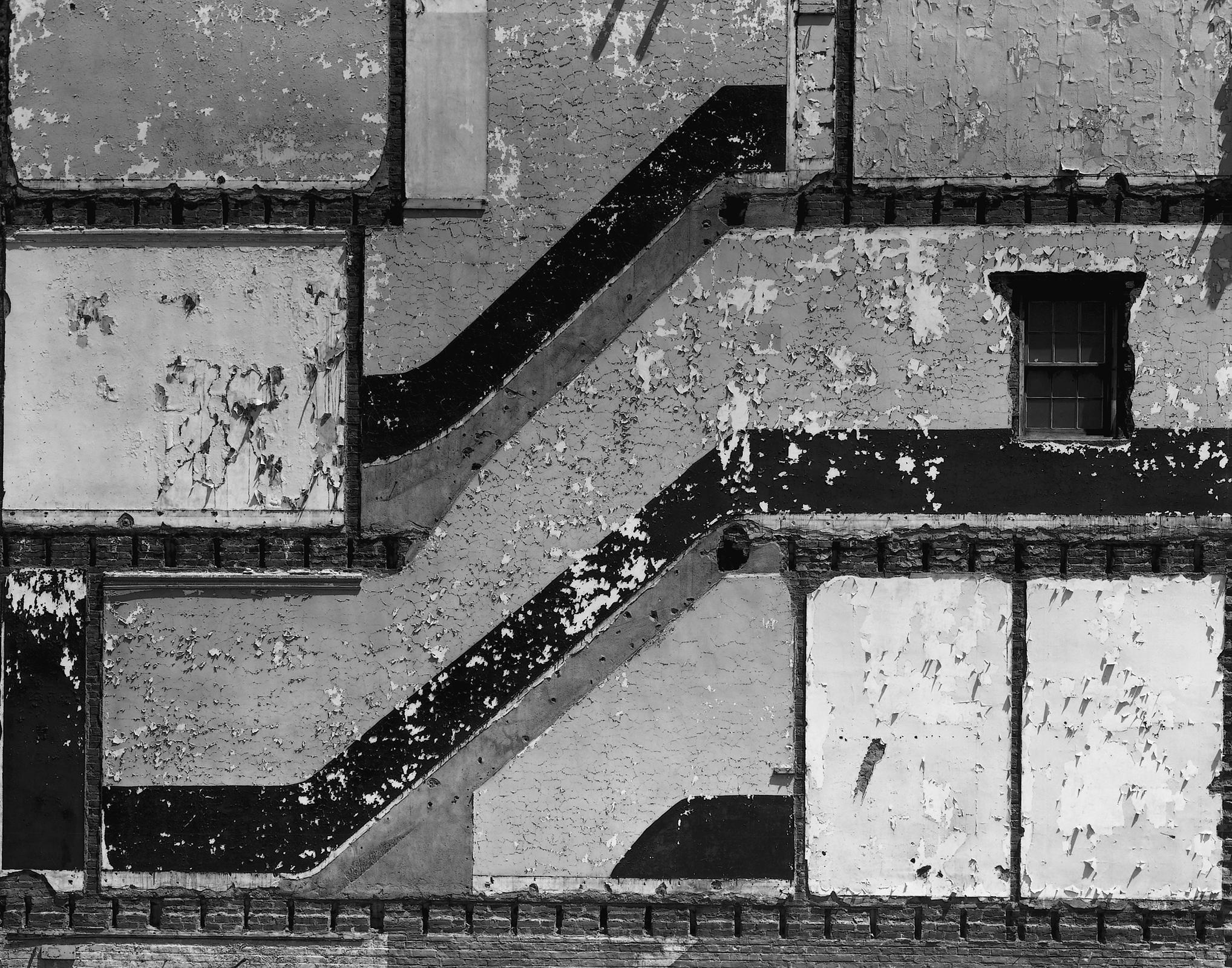 George Tice Black and White Photograph - Wall, Chestnut Street, Newark, NJ