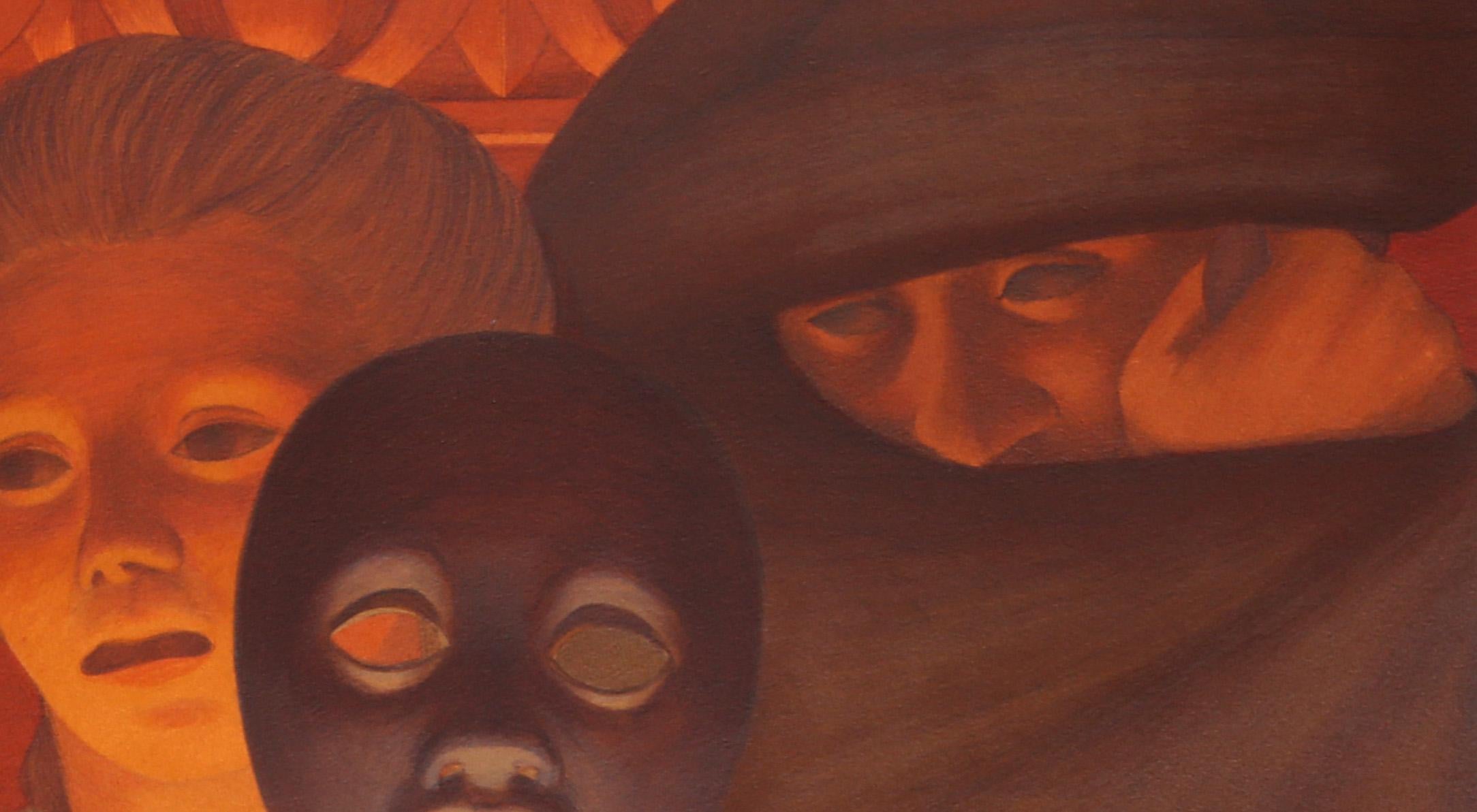 Artist: George Clair Tooker, Jr., American (1920 - 2011)
Title: Un Ballo en Maschera
Year: 1983
Medium: Color Lithograph, signed and numbered in pencil
Edition: 250
Paper Size: 22 x 30 inches

From the Metropolitan Opera Fine Art II Portfolio,