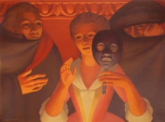 Un Ballo in Maschera, litografía surrealista firmada por George Tooker