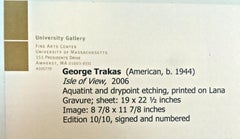 Isle of View, Etching & Aquatint Signed Edition of X, University of Mass Gallery